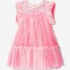 Billieblush Girls Sequinned Tulle Dress In Pink -Monna Clothing Shop BILS4077 PINK PALE 1