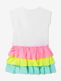 Billieblush Girls Ruffle T-Shirt Dress In White 15 Billieblush Girls Ruffle T-Shirt Dress In White -Monna Clothing Shop BILS4078 WHITE 2