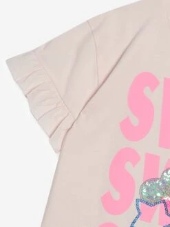 Billieblush Girls T-Shirt Dress In Pink 9 Billieblush Girls T-Shirt Dress In Pink -Monna Clothing Shop BILS4082 PINK PALE 4