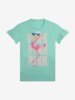 Billieblush Girls T-Shirt Dress In Green