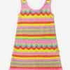 Billieblush Girls Crocheted Dress In Multicolour 2 Billieblush Girls Crocheted Dress In Multicolour -Monna Clothing Shop BILS4122 PINK 1
