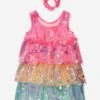 Billieblush Girls Sequin Dress With Scrunchie In Multicolour 2 Billieblush Girls Sequin Dress With Scrunchie In Multicolour -Monna Clothing Shop BILS4127 MULTICOLOURED 1