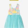 Billieblush Girls Dress With Glitter Crown In Blue -Monna Clothing Shop BILS4130 1