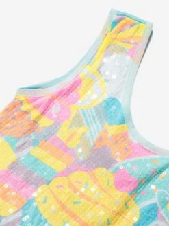 Billieblush Girls Dress With Glitter Crown In Blue -Monna Clothing Shop BILS4130 BLUE DISH 3