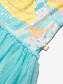 Billieblush Girls Dress With Glitter Crown In Blue -Monna Clothing Shop BILS4130 BLUE DISH 4