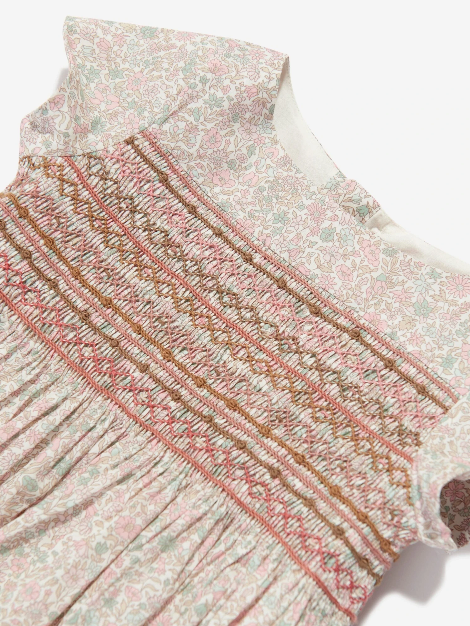 BONPOINT Girls Duchesse Floral Dress In Pink 7 BONPOINT Girls Duchesse Floral Dress In Pink - Image 5