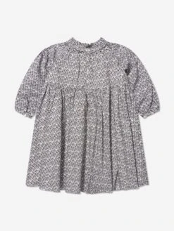 BONPOINT Girls Bluebell Cotton Dress In Blue -Monna Clothing Shop BONA3042 570 2