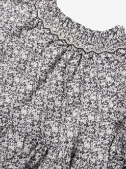 BONPOINT Girls Bluebell Cotton Dress In Blue -Monna Clothing Shop BONA3042 570 3