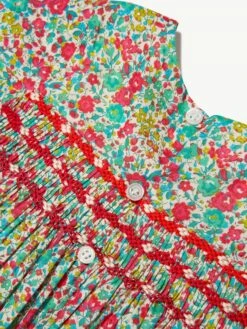 BONPOINT Baby Girls Floral Smocked Maruska Dress In Mint -Monna Clothing Shop BONPOINT D92867 4