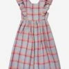 BONPOINT Girls Checked Linen Carole Dress In Grey 2 BONPOINT Girls Checked Linen Carole Dress In Grey -Monna Clothing Shop BONS3061 414 1