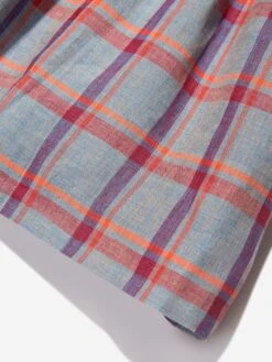 BONPOINT Girls Checked Linen Carole Dress In Grey 9 BONPOINT Girls Checked Linen Carole Dress In Grey -Monna Clothing Shop BONS3061 414 4