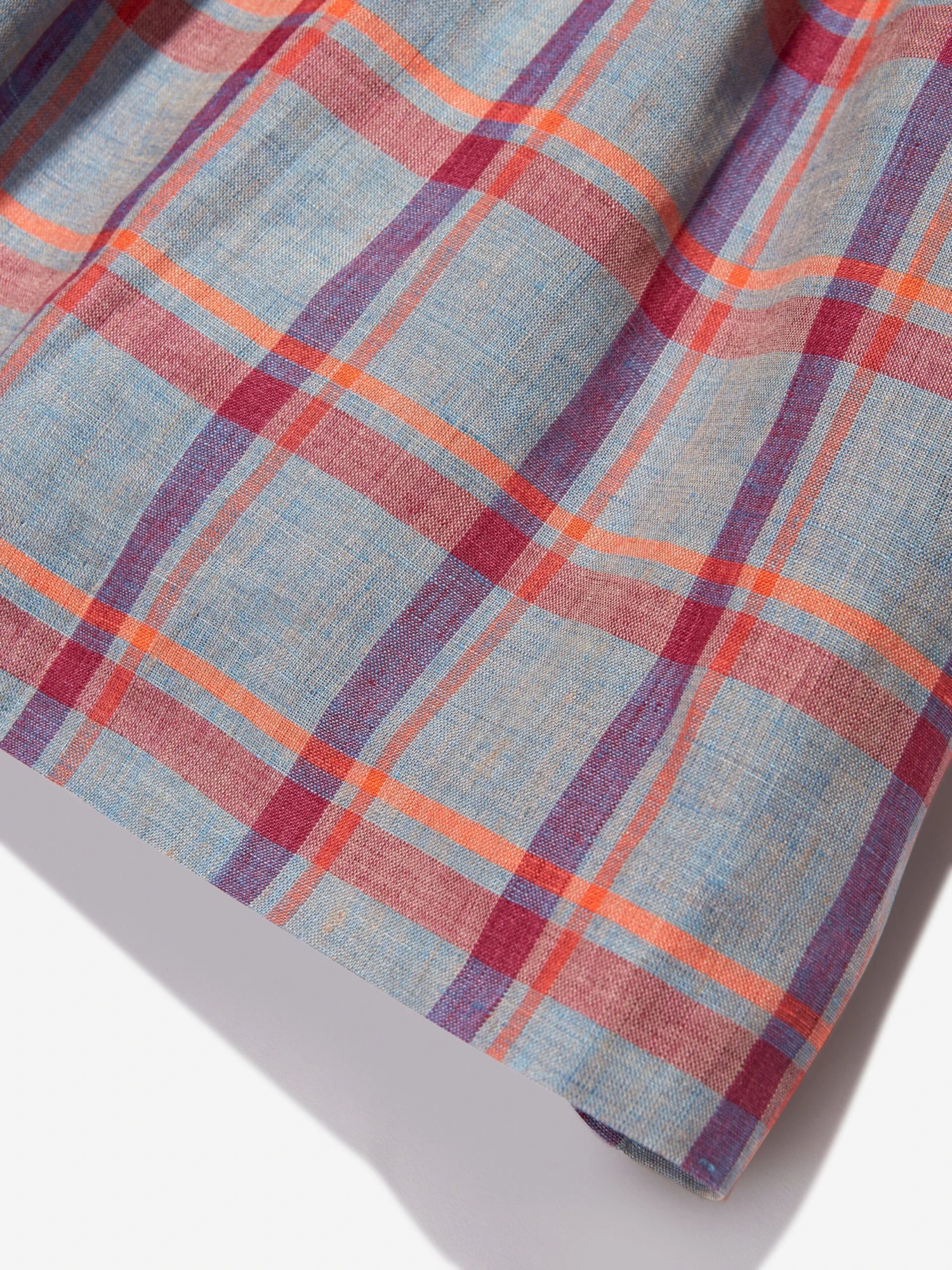 BONPOINT Girls Checked Linen Carole Dress In Grey 6 BONPOINT Girls Checked Linen Carole Dress In Grey - Image 4