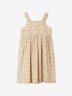 BONPOINT Girls Laly Floral Pinafore Dress In Multicolour 8 BONPOINT Girls Laly Floral Pinafore Dress In Multicolour -Monna Clothing Shop BONS4015 FL ABRICOT 3