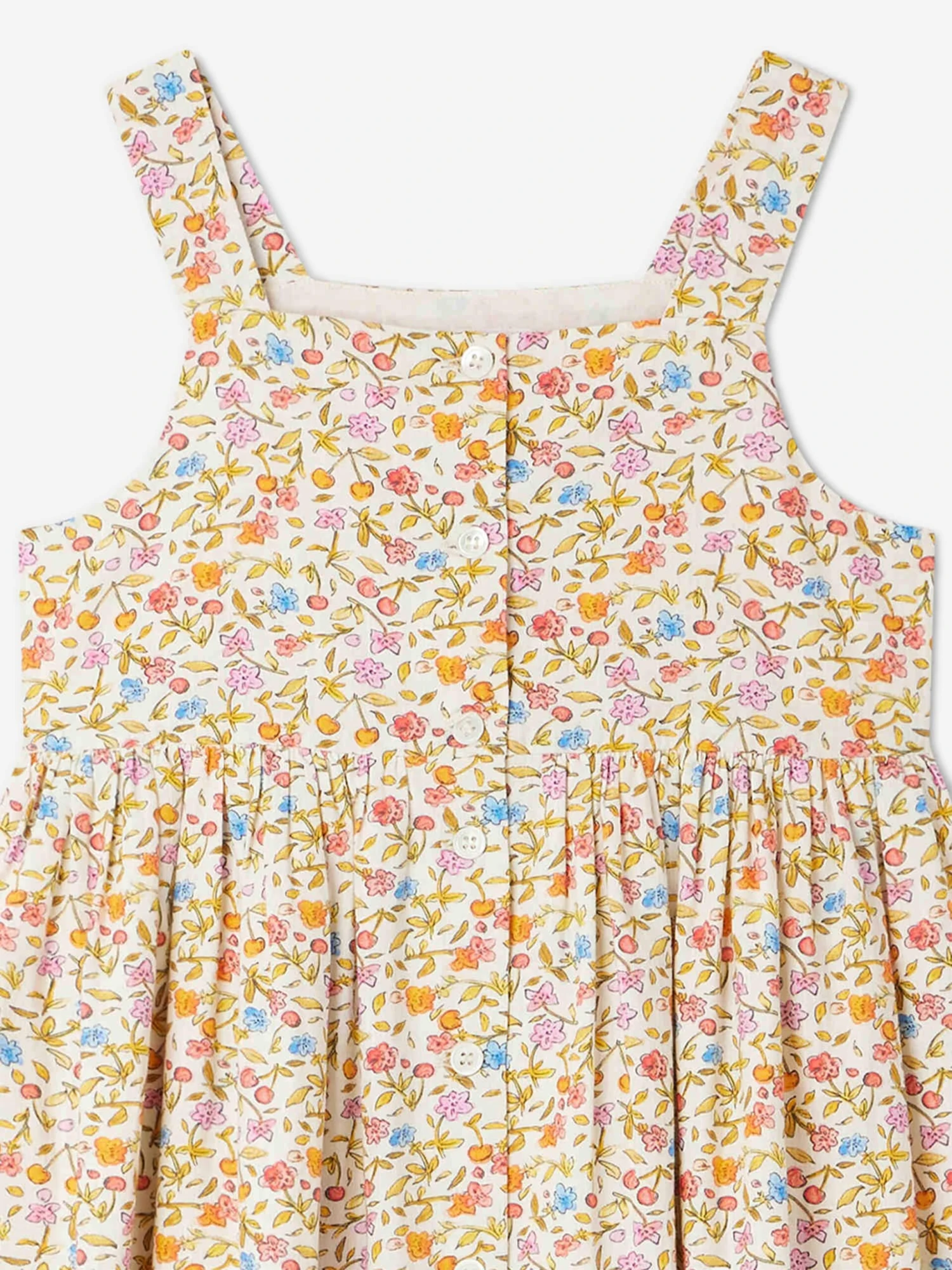 BONPOINT Girls Laly Floral Pinafore Dress In Multicolour 6 BONPOINT Girls Laly Floral Pinafore Dress In Multicolour - Image 4