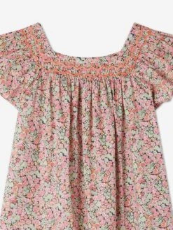 BONPOINT Girls Coryse Floral Dress In Multicolour -Monna Clothing Shop BONS4016 FL CORAIL 3