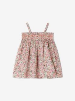 BONPOINT Baby Girls Fabricia Smocked Dress In Multicolour -Monna Clothing Shop BONS4028 FL CORAIL 3