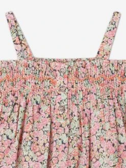 BONPOINT Baby Girls Fabricia Smocked Dress In Multicolour -Monna Clothing Shop BONS4028 FL CORAIL 4