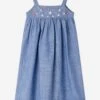 BONPOINT Girls Fedora Pinafore Dress In Blue 1 BONPOINT Girls Fedora Pinafore Dress In Blue -Monna Clothing Shop BONS4043 BLEU 1