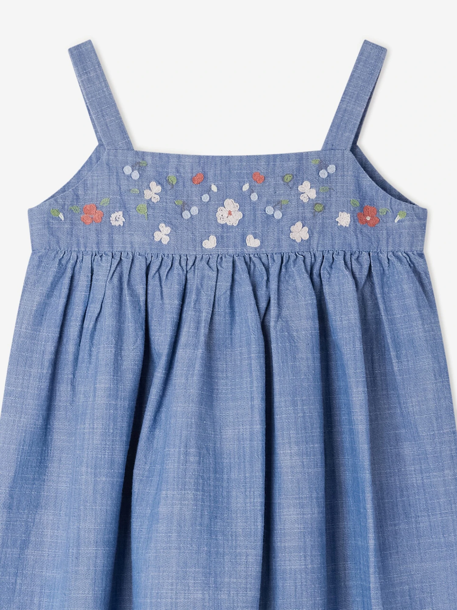BONPOINT Girls Fedora Pinafore Dress In Blue 5 BONPOINT Girls Fedora Pinafore Dress In Blue - Image 3