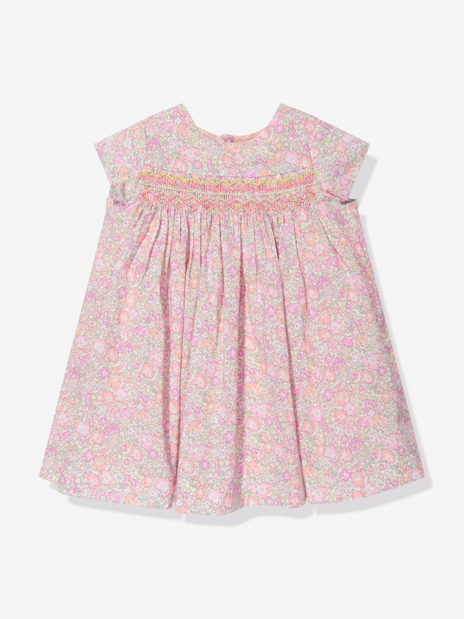 BONPOINT Baby Girls Maruska Smocked Dress In Multicolour 3 BONPOINT Baby Girls Maruska Smocked Dress In Multicolour