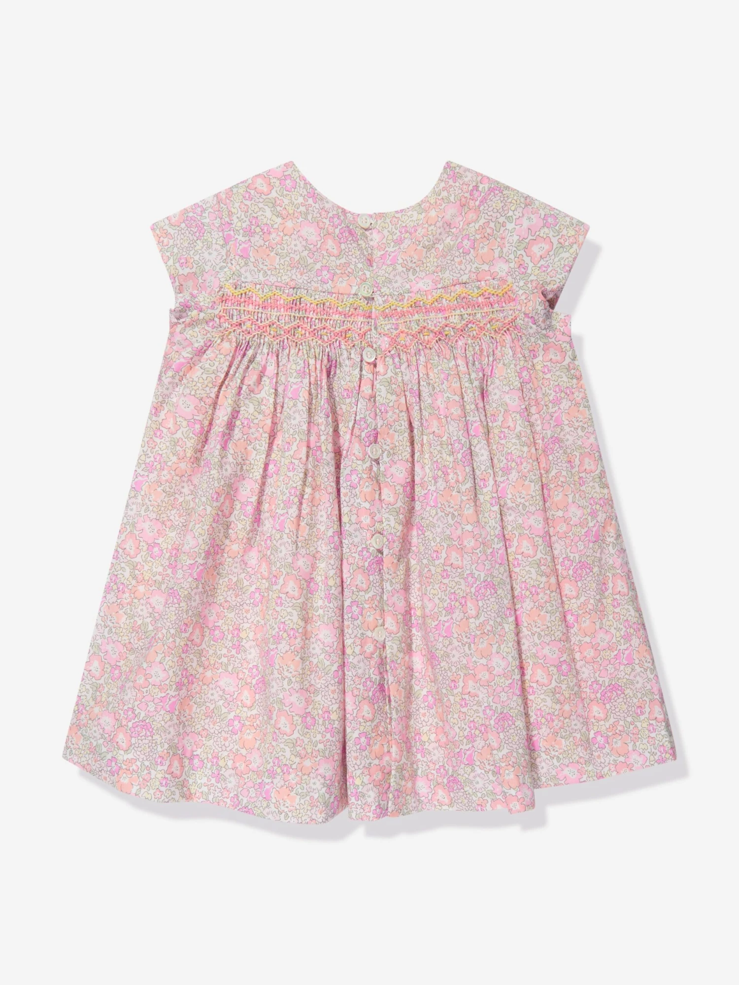 BONPOINT Baby Girls Maruska Smocked Dress In Multicolour 4 BONPOINT Baby Girls Maruska Smocked Dress In Multicolour - Image 2