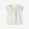 BONPOINT Baby Girls Falbalili Floral Dress In Multicolour -Monna Clothing Shop BONS4061 FL ROSE POUDRE 1