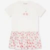 BONPOINT Girls Amaia T-Shirt Dress In White 1 BONPOINT Girls Amaia T-Shirt Dress In White -Monna Clothing Shop BONS4101 IM BLANC NATUREL 1