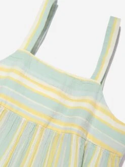 BONPOINT Girls Cora Pinafore Dress In Green -Monna Clothing Shop BONS4105 LAGON 3