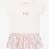 BONPOINT Baby Girls Felice T-Shirt Dress In White -Monna Clothing Shop BONS4145 IM BLANC NATUREL 1
