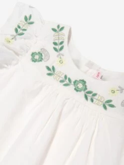BONPOINT Baby Girls Laurie Dress In White -Monna Clothing Shop BONS4146 IVOIRE 3