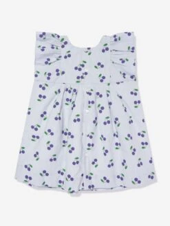 BONPOINT Baby Girls Lulu Dress In Blue -Monna Clothing Shop BONS4149 RA CIEL 2