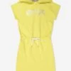 Boss Girls Hooded Sweater Dress In Yellow