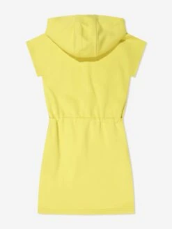 Boss Girls Hooded Sweater Dress In Yellow -Monna Clothing Shop BOSS4060 LIME 2
