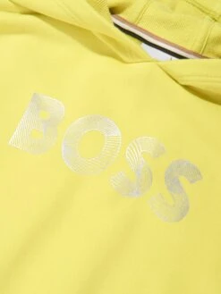 Boss Girls Hooded Sweater Dress In Yellow -Monna Clothing Shop BOSS4060 LIME 3