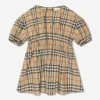 Girls Shelley Dress In Archive Beige Check -Monna Clothing Shop BURA3028 A7028 1