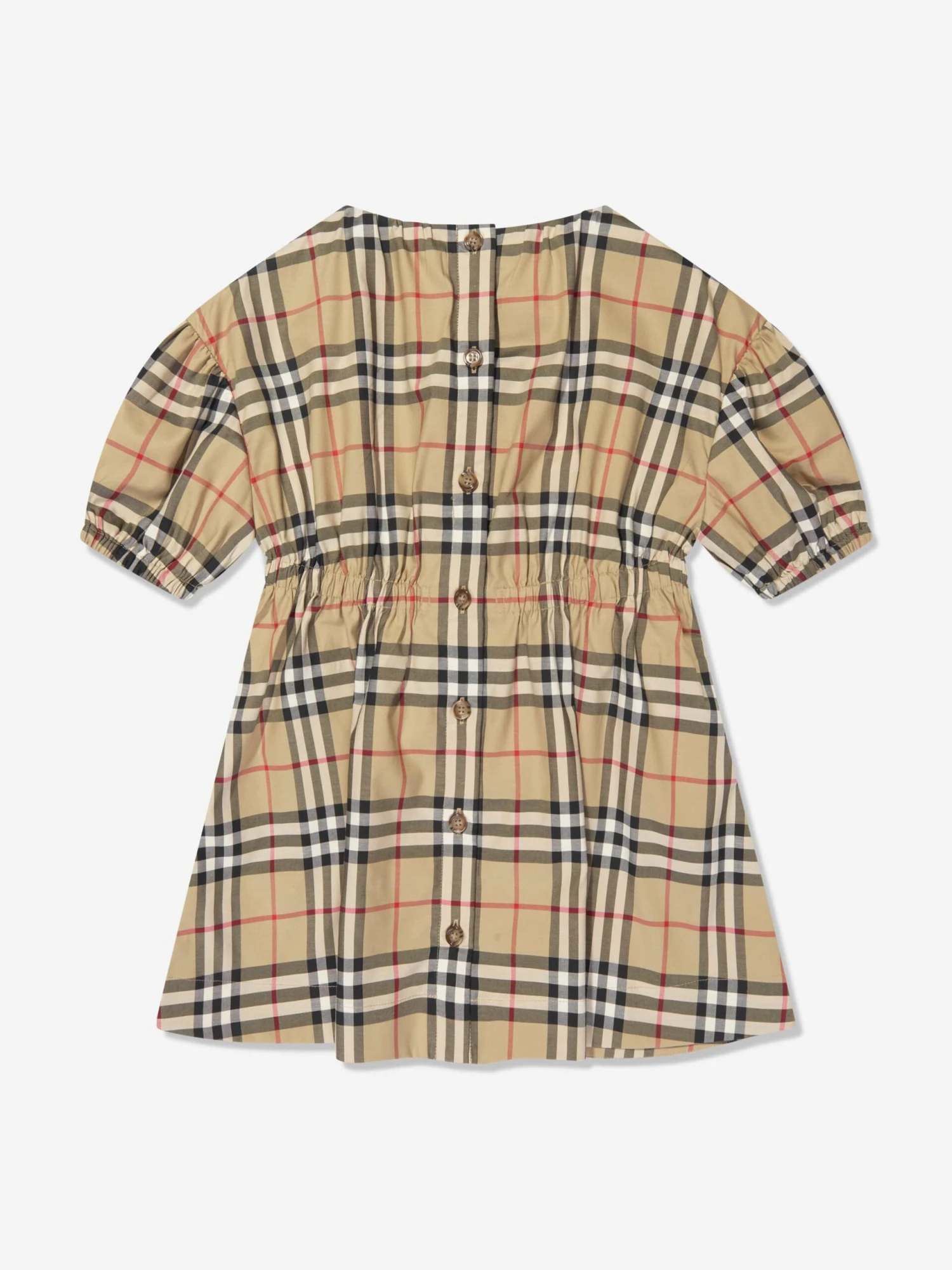 Girls Shelley Dress In Archive Beige Check 5 Girls Shelley Dress In Archive Beige Check - Image 3