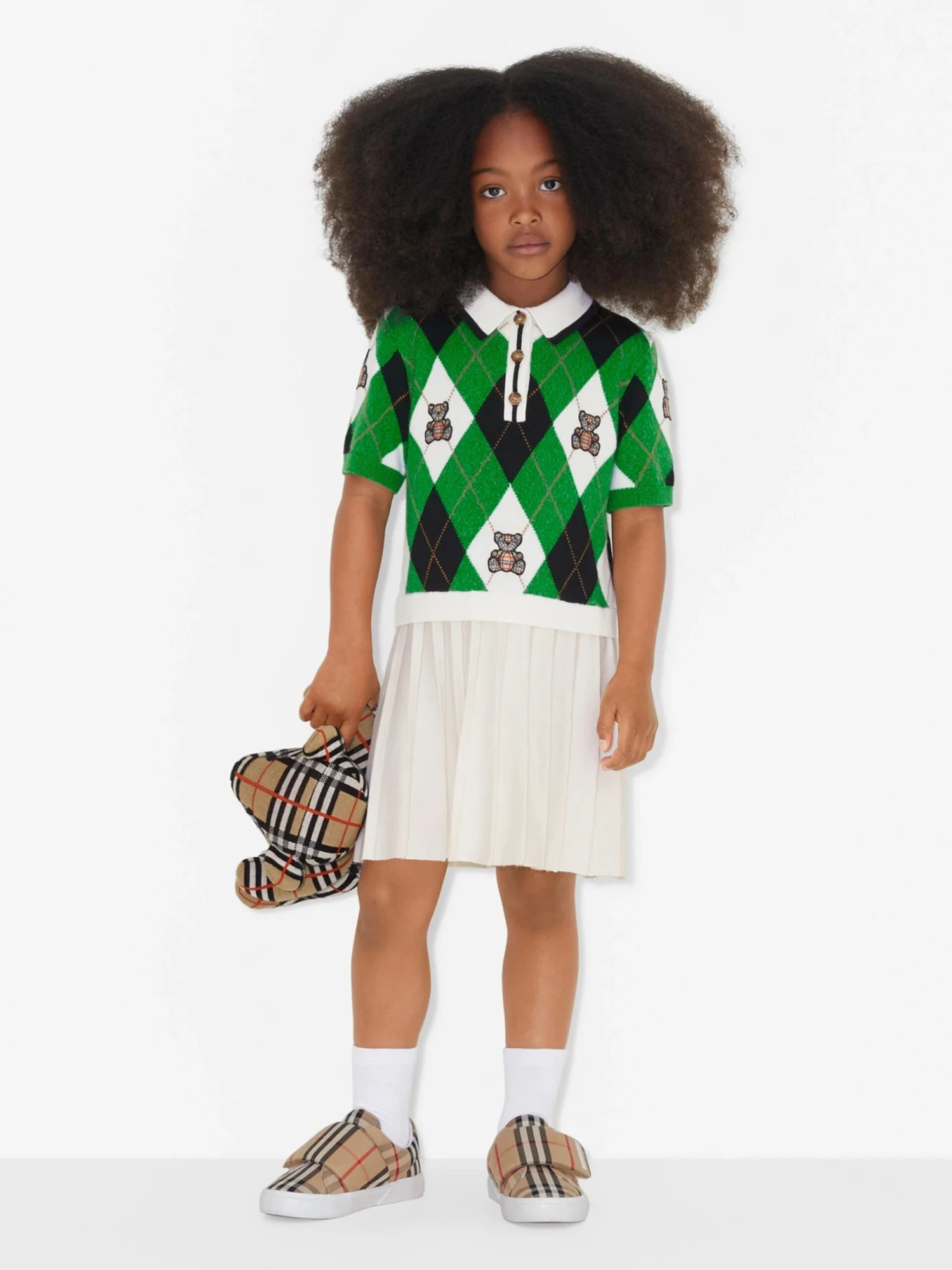 Girls Bess Argyle Dress In Green 4 Girls Bess Argyle Dress In Green - Image 2