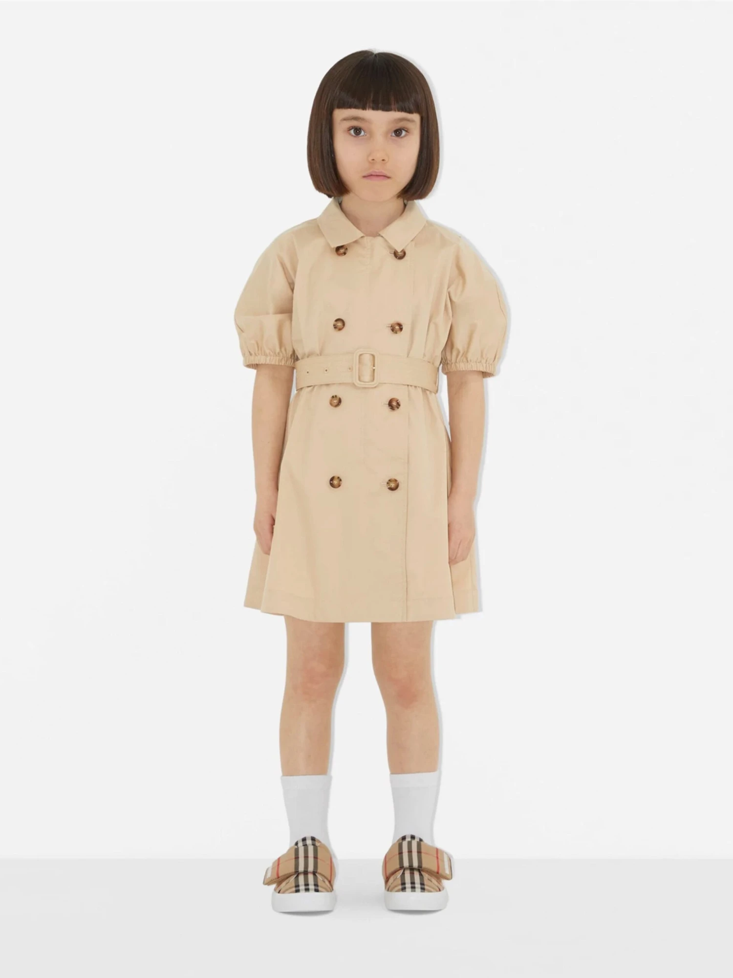 Girls Regina Dress In Soft Fawn 4 Girls Regina Dress In Soft Fawn - Image 2