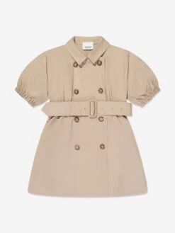 Girls Regina Dress In Soft Fawn