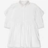 Girls Lyria Shirt Dress In White 2 Girls Lyria Shirt Dress In White -Monna Clothing Shop BURA3035 A1464 1