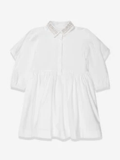 Girls Lyria Shirt Dress In White