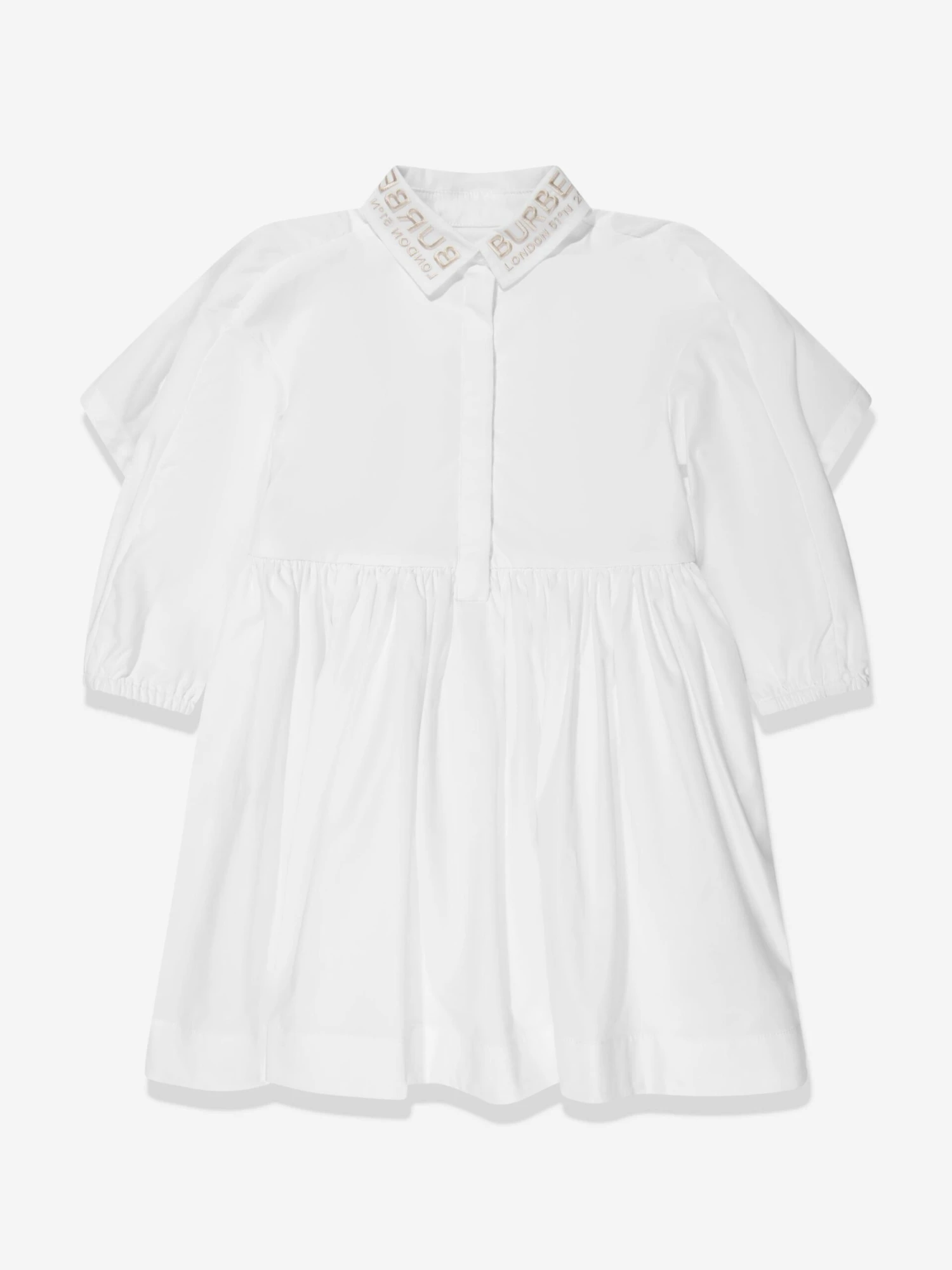 Girls Lyria Shirt Dress In White 3 Girls Lyria Shirt Dress In White