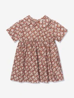 Baby Girls Geraldine Dress In Beige -Monna Clothing Shop BURA3047 B6101 2