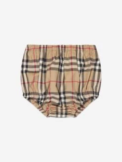 Baby Girls Geraldine Dress In Archive Beige Check -Monna Clothing Shop BURA3052 A7028 4