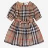Girls Marva Check Dress In Archive Beige -Monna Clothing Shop BURA3112 A7168 1