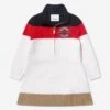 Baby Girls Long Sleeve Baile Icon Dress In Ivory -Monna Clothing Shop BURBERRY D28668 1