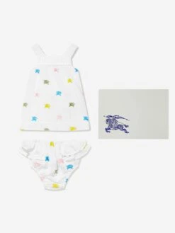 Baby Girls EKD Bethan Dress With Knickers In White