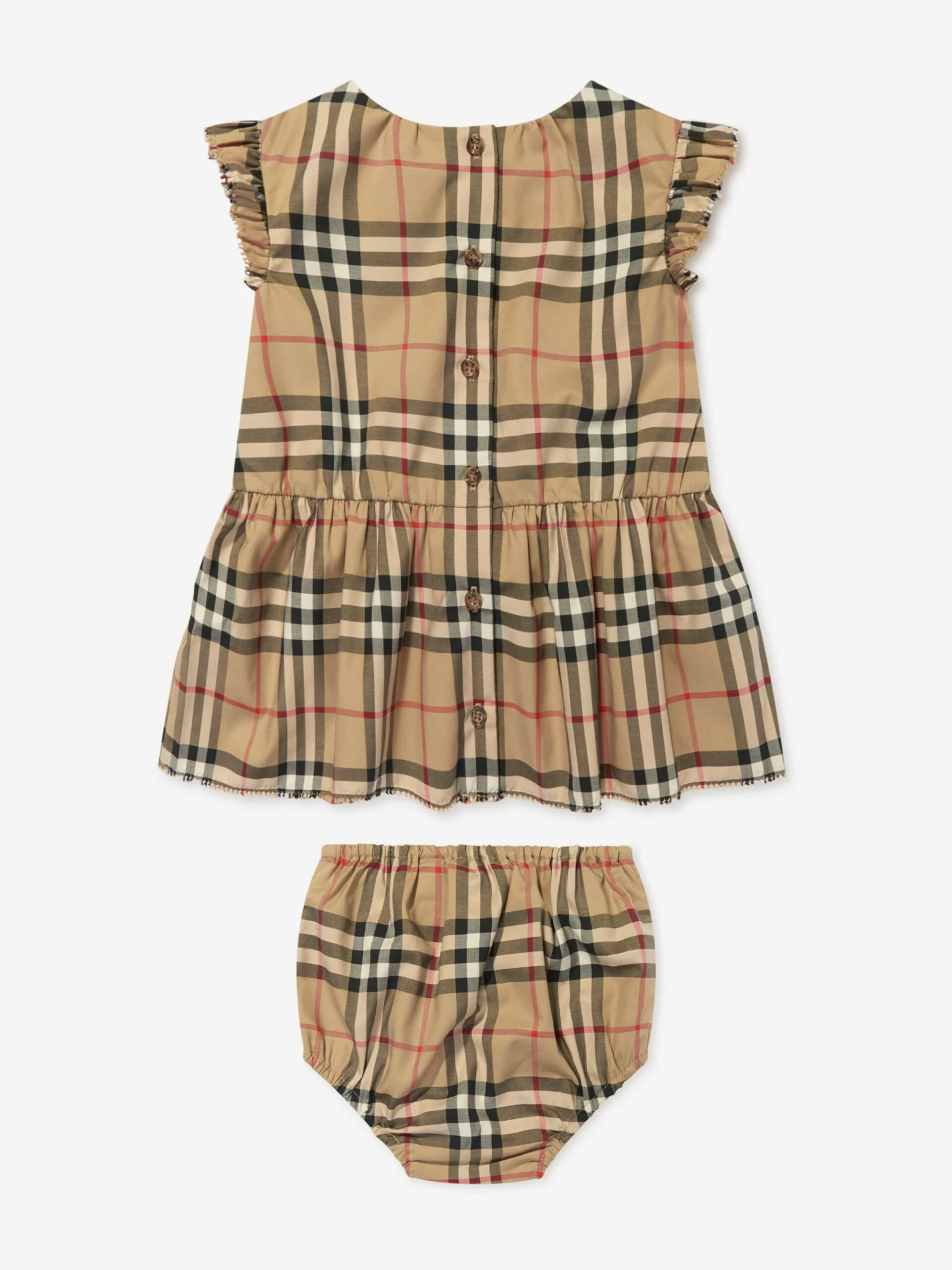 Baby Girls Archive Beige Leana Dress With Knickers In Beige 4 Baby Girls Archive Beige Leana Dress With Knickers In Beige - Image 2