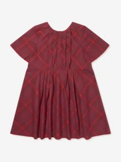 Girls Check Gia Dress In Red