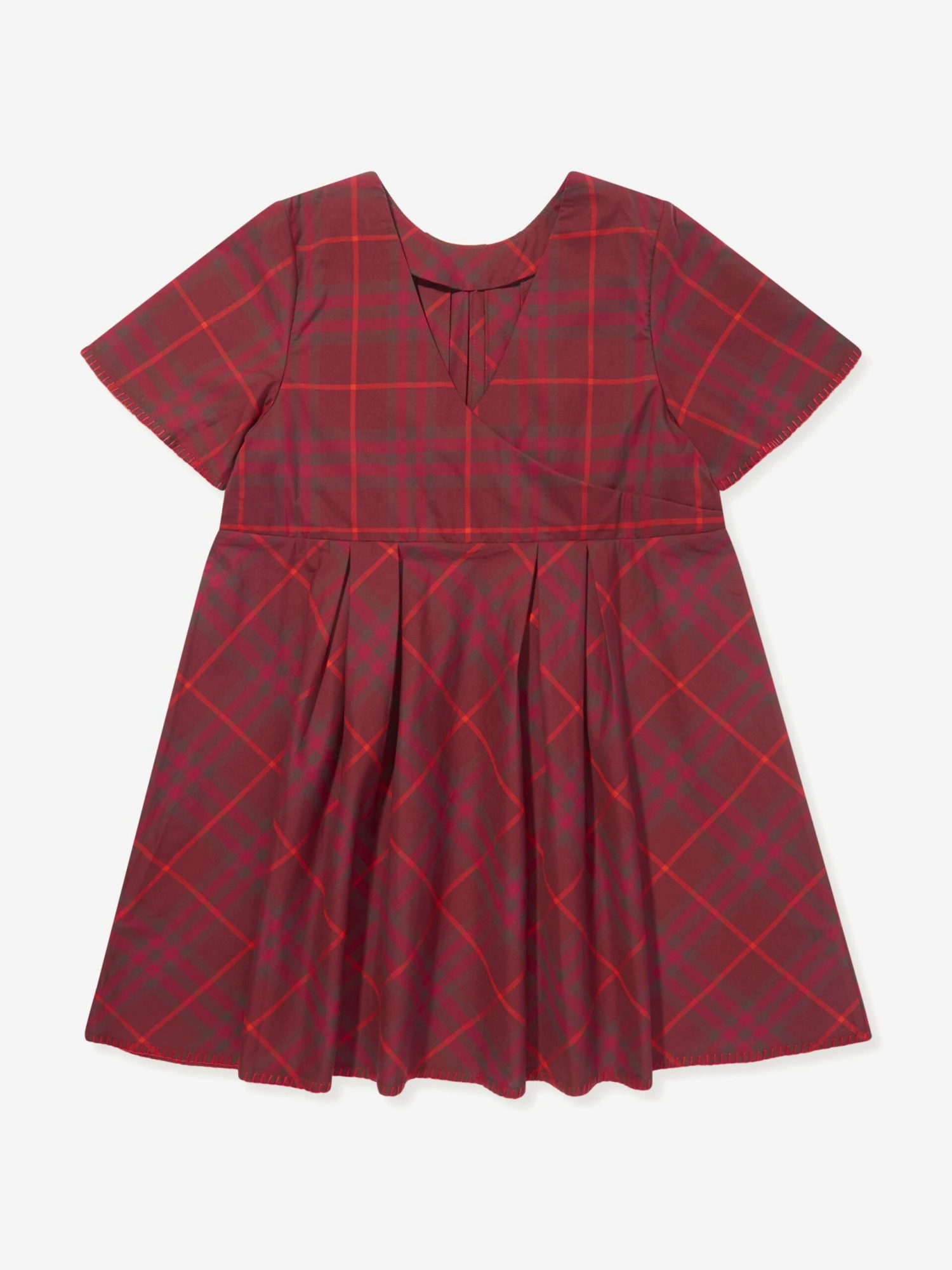 Girls Check Gia Dress In Red 5 Girls Check Gia Dress In Red - Image 3